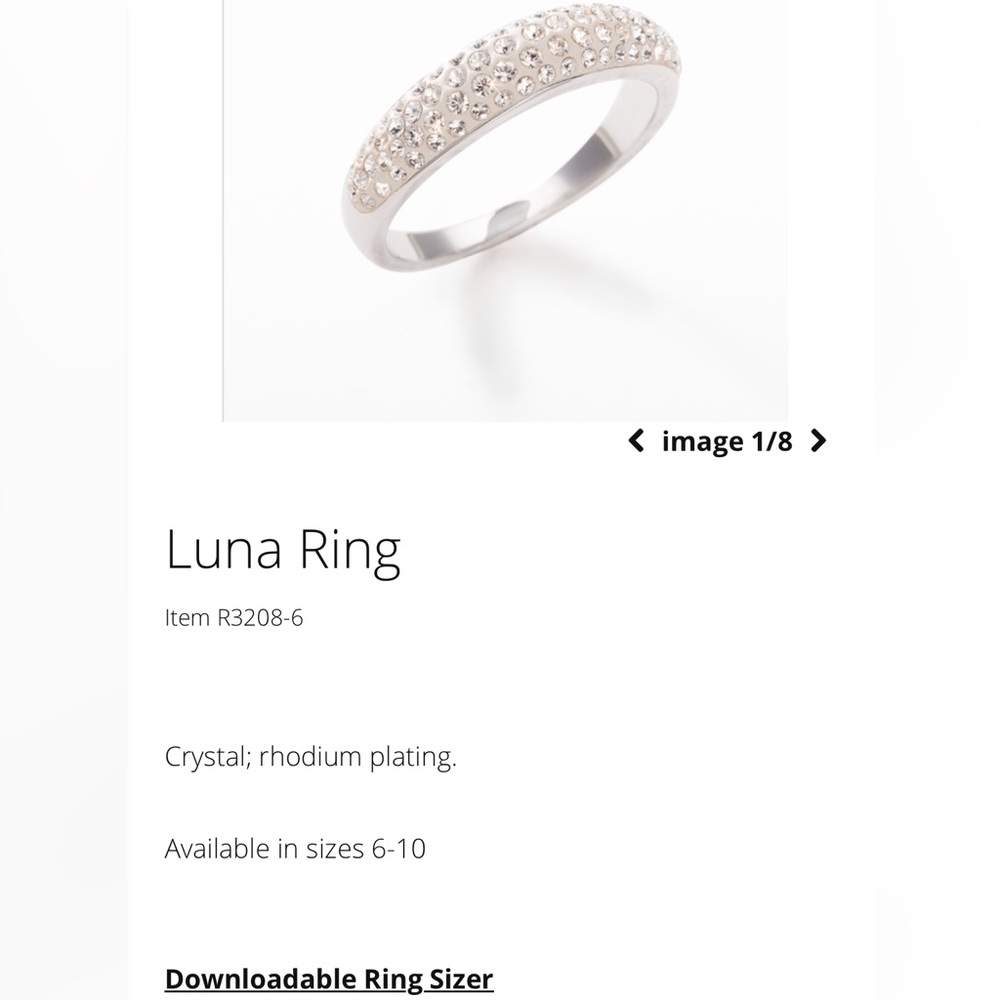 Touchstone Luna ring size 7